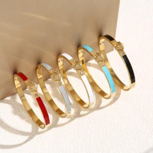 Medusa Luxe Enamel Bangle