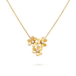 Triple Bloom Gold Pendant Necklace 🌼